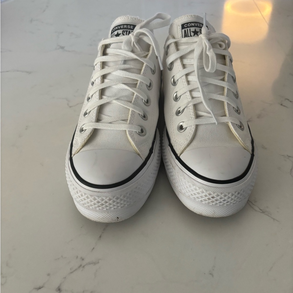 Converse White Canvas Sneakers